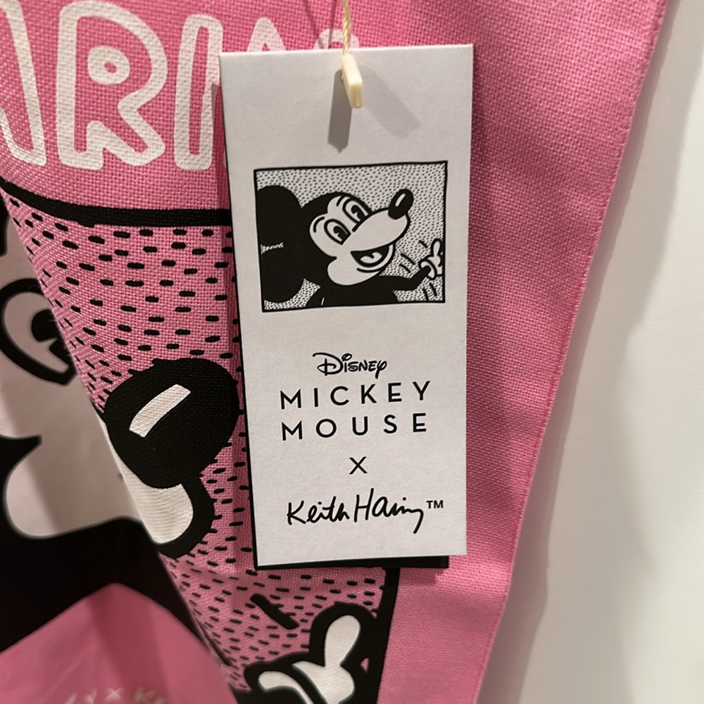 Disney Keith Haring Pink Tote Bag - Picture 6 of 7